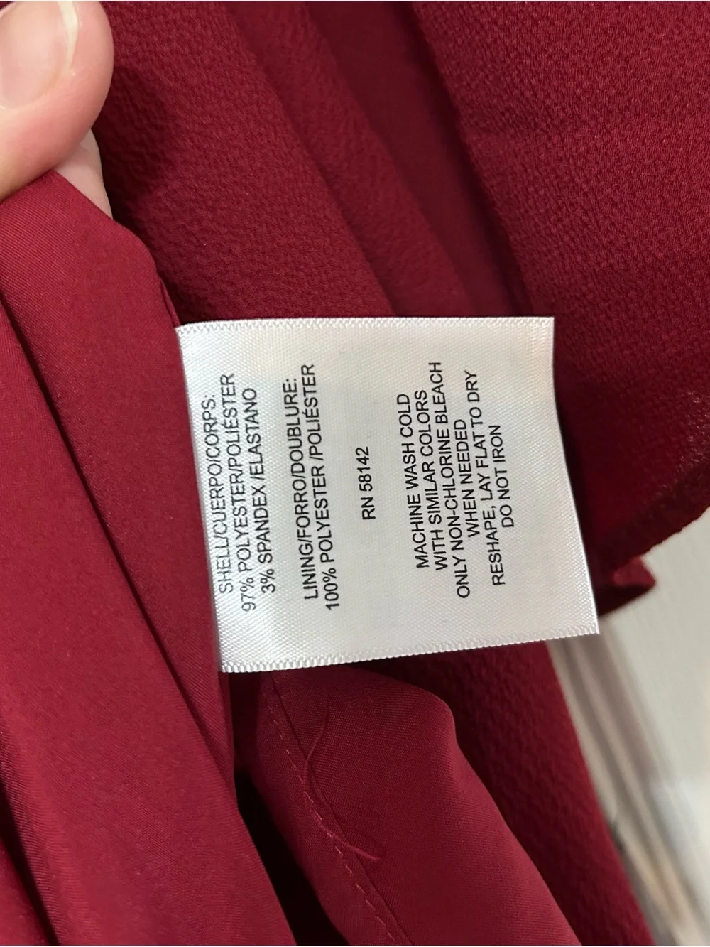 Maggy London Wine-Red Wrap-Style Midi Dress - Picture 6 of 6